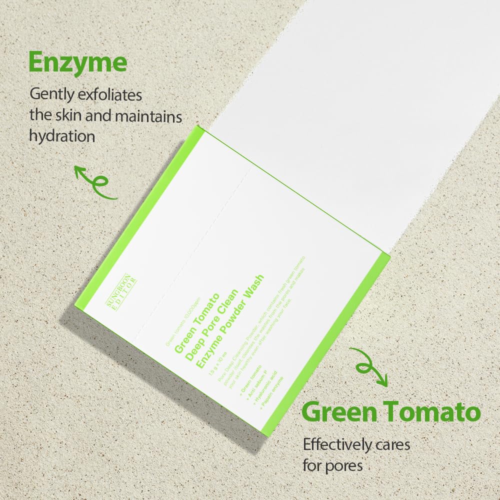 [SUNGBOON EDITOR] Green Tomato Deep Pore Clean Enzyme Powder Wash 1.5gX10ea